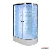 Душевая кабина Deto EM2712 L с LED-подсветкой и гидромассажем