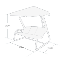 Садовые качели Оазис Люкс 2020 зеленые