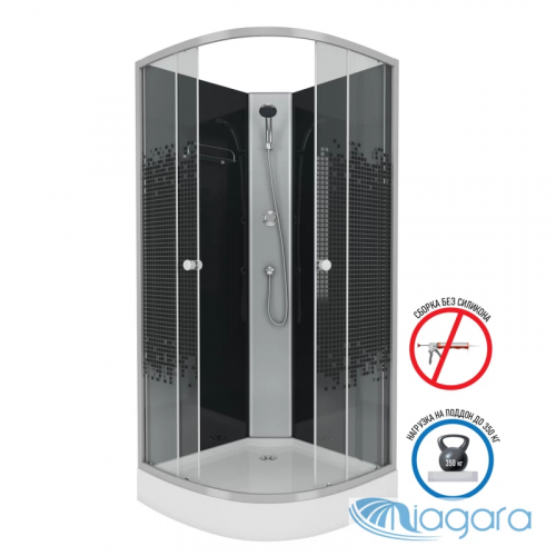 Душевая кабина Niagara NG-4501-14BK без крыши