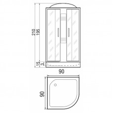 Душевая кабина River Nara Light 90/15 МТ